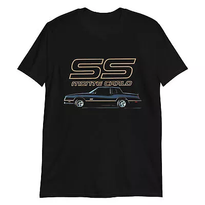 1988 Chevy Monte Carlo SS Black & Gold Classic Car T-Shirt • $26.95