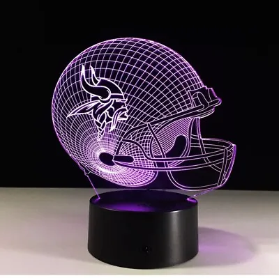 Minnesota Vikings Collectible Light Lamp 7 Colors NFL FOOTBALL TEAMS LOGO • $26.99
