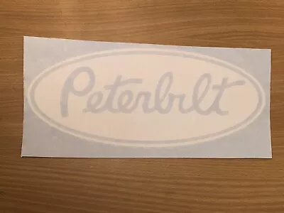 PETERBUILT 12inch White Sticker Truck Decals Vinyl Toolbox Mack Diesel • $11.99