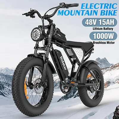 Ridstar 1000W 20  48V 15Ah Electric Bicycle 25Mph Commuter Mountain Bikes Adults • $829.89