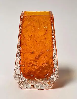 £159.95 • Buy Whitefriars Glass Coffin Vase Tangerine Geoffrey Baxter 9686 Mid Century Modern