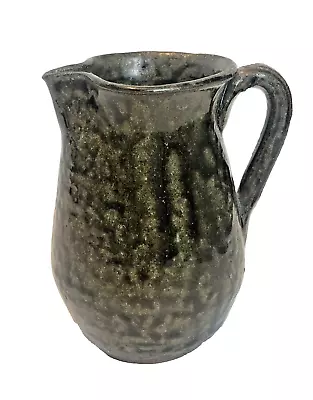 Cleater Meaders Pottery Pitcher 1985 Tobacco Spit Glaze 5  H W/Meaders Story • $85