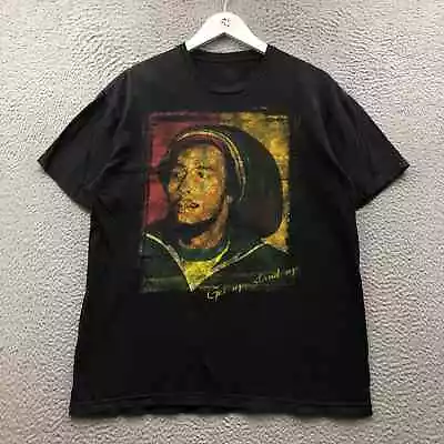 Bob Marley T-Shirt Men's Large L Short Sleeve Crew Neck Graphic Black  • $16.99