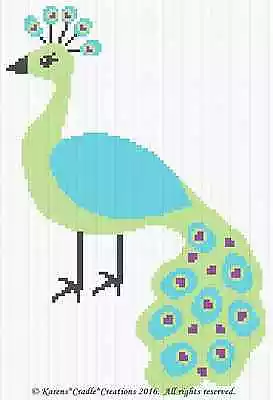 Crochet Patterns - PEACOCK Graph/ Chart BABY Afghan Pattern *EASY • $6.95