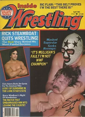 AM526  Masked Superstar  Signed Vintage Wrestling  Magazine W/COA • $40