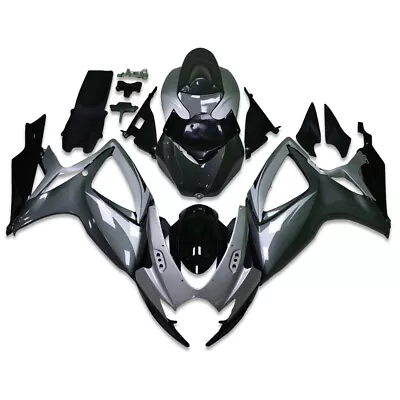 SM Injection Grey Black Fairing Fit For  2006 2007 GSXR 600 750 A042 • $379.99
