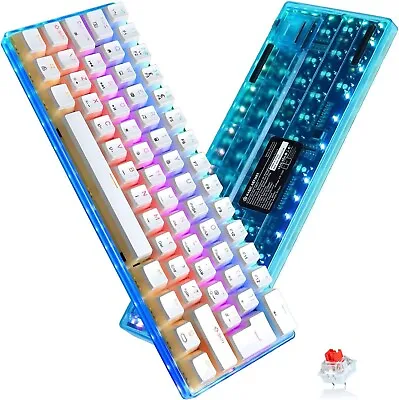 £31.24 • Buy UK60% Wired Mechanical Gaming Keyboard PBT Pudding Keycaps Hot-Swappable RGB LED