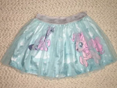 My Little Pony Girls Tulle Skirt W/ Shorts * L 10/12 * Teal • $5.99