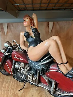 HUGE Marilyn Monroe Indian Motorcycle Statue Motorcycle Figurine • $399