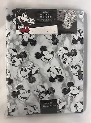 Disney Mickey Mouse Flannel-Backed Reusable PEVA Tablecloth Table Cover 70 X 52 • $24.99