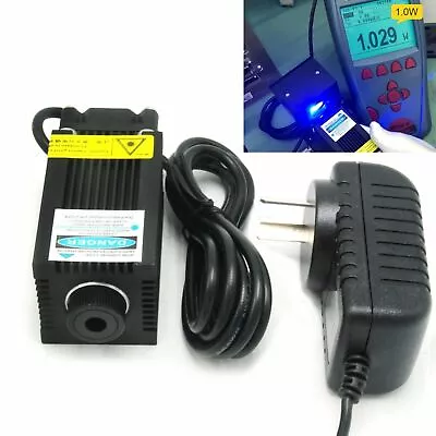 Focusable 450nm 1W Blue Dot 1000mW Laser Engraving Diode Module Carving Burning • £46.67