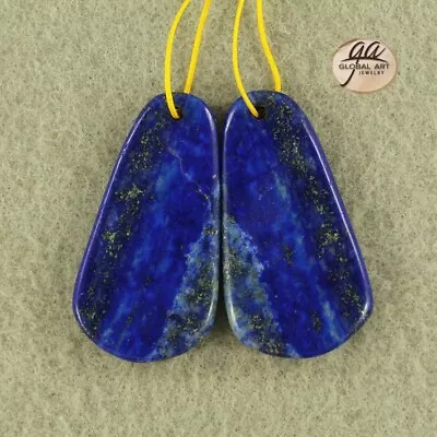 EA15740#  1 Pair Natural Matched Lapis Lazuli Pendant Earrings Bead Gemstone • $5.99