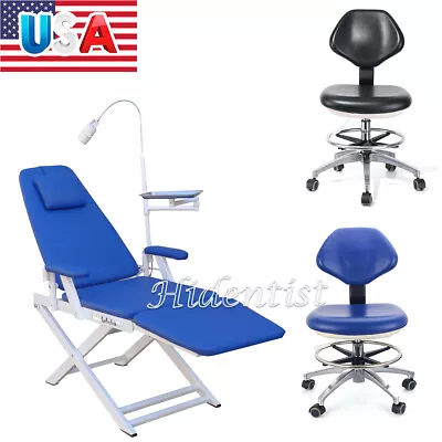 USA Dental Rechargeable LED Light Folding Chair Portable &Mobile Dentist Chair • $165.59