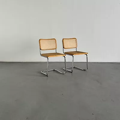 Pair Of Vintage Cesca Mid Century Italian Cantilever Stackable Chairs 80s • £559.54