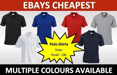 £9.94 • Buy Personalised Polo Shirt Casual Work Top Sports T-Shirts Collar Neck Embroidered 