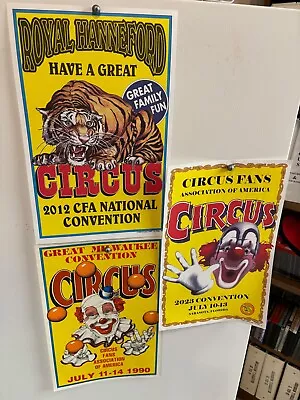 Vintage Trio Circus Posters 11 X17  Royal Hanneford/milwaukee/sarasota Fl • $8.77