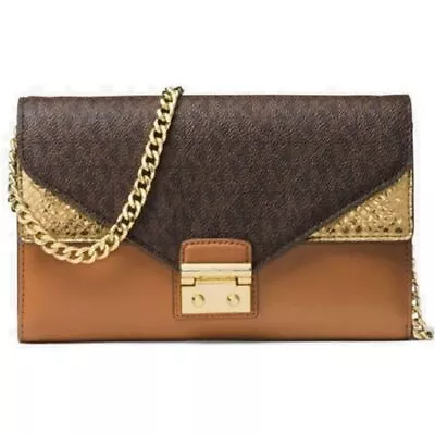 Michael Kors Sloan Medium Leather Chain Wallet • $130