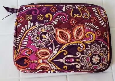 Vera Bradley Safari Sunset Padded Zip Around Pouch Tablet Sleeve 9  X 6.5  Trave • $22.95