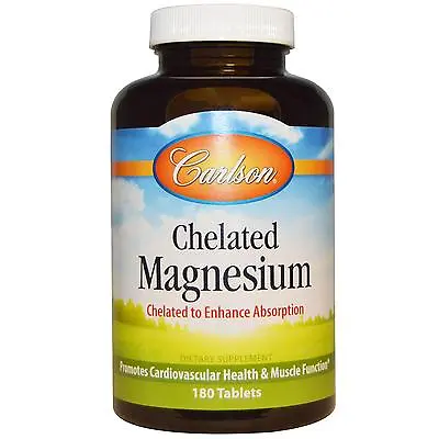 Chelated Magnesium 180 Tablets - Carlson Labs • £51.99