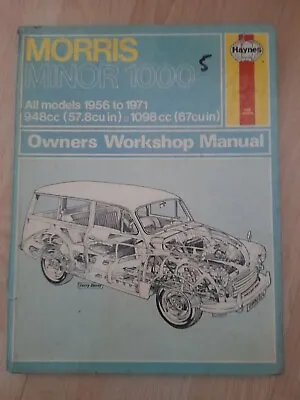 Morris Minor 1000 1956-1971 Saloon Convertible Traveller Haynes Manual No 024 • $21.76