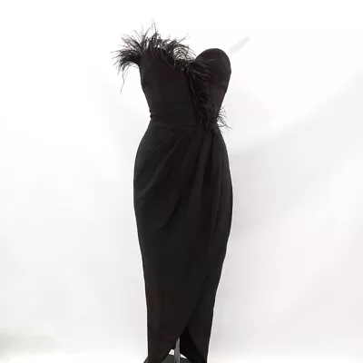 Club L Dress Womens Size UK 12 Black New RMF53-CAP • £7.99
