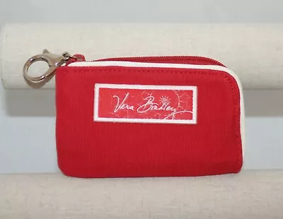 Vera Bradley Zip Wristlet Change Wallet Red Mini ~ NWOT • $14.77