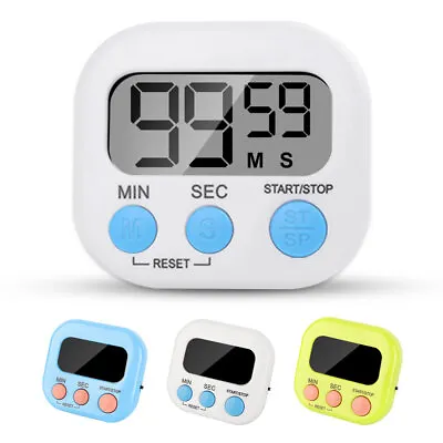 LCD Digital Kitchen Egg Cooking Timer Count Down Alarm Clock Stopwatch Magnetic • $7.02