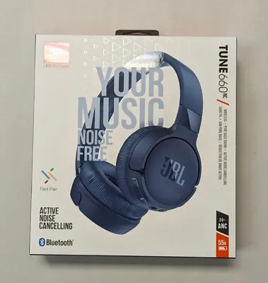 JBL Tune 660NC Active Noise Cancelling Bluetooth Headphones - Blue - Brand New  • $69