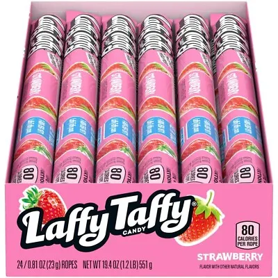Wonka Laffy Taffy Strawberry - 24 Count • £19.49