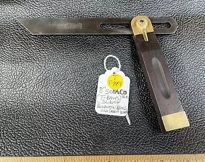 (TT-009) Vintage Sohaco Southington Hardware 8  Sliding T-Bevel Rosewood Brass • $19.99