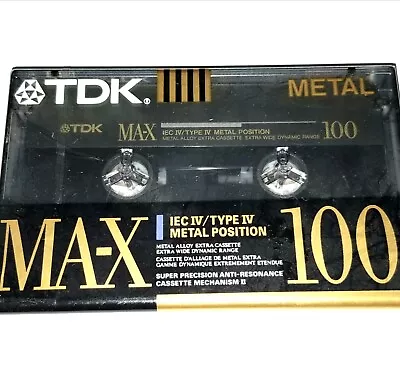 Tdk Ma-x 100 Cassette Sealed Metal Position Japan 100 Min Blank Tape Recording • $37.95