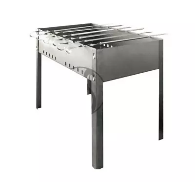 Portable Stainless Steel Barbecue Mangal Smoker BBQ Shashlyk UKRAINE +6 SKEWERS • $82.95