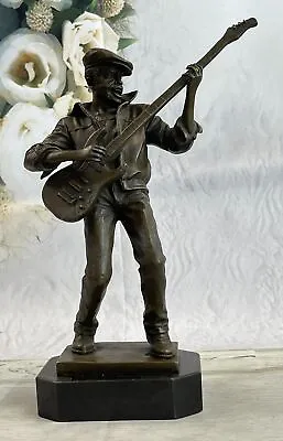 Jimmy Hendrix Playing Guitar Music Memorabilia Art Collector Bronze Sculpture • $139.65