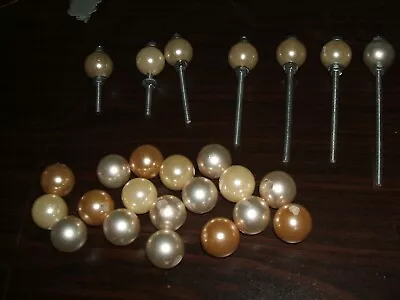 Possible Meccano Use - Plastic Oyster Coloured Balls - Some On Screw Rods • £4.99