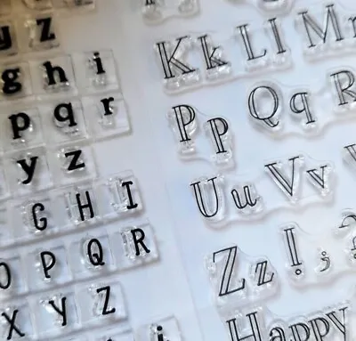 Alphabet Clear Stamps -Letters Numbers -Card Making Scrapbook Craft Xmas Journal • £7.99