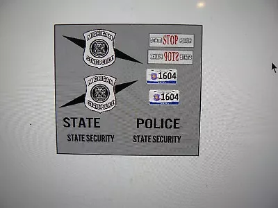 Michigan State Capitol Police Vehicle  Decals  1:64 Two For One Money • $10.97