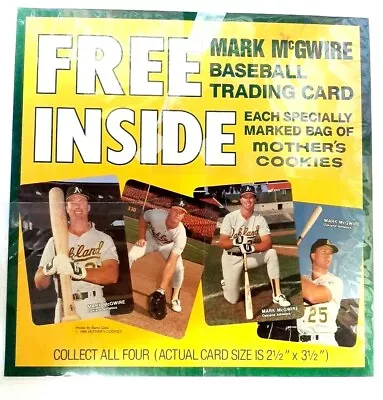 Mark McGwire Oakland A's Athletics 1988 Mother's Cookies Card Display Sign 18x18 • $45