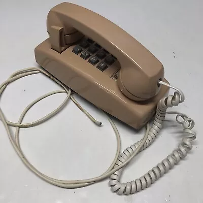 Vintage Western Electric Wall Telephone Beige Push Button 2554BMPG SW Bell • $34.88