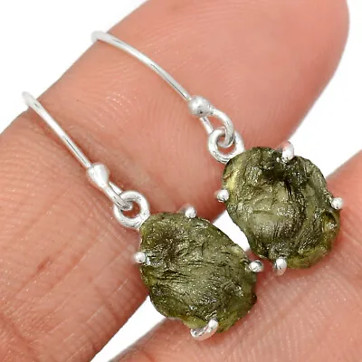 Natural Genuine Czech Moldavite 925 Sterling Silver Pendant Jewelry CE26333 • $23.99