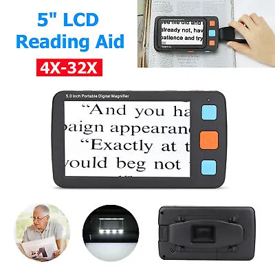 £151.07 • Buy 5-Inch HD LCD 4X-32X Digital Video Electronic Reading Aid Low Vision Magnifier