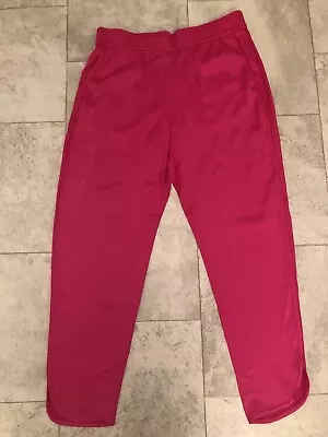 Zara Hot Pink Silky Pants Size Large New With Tags • $25