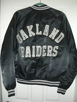 Oakland Raiders Jacket Black Size L Chalk Line Brand Used • £80