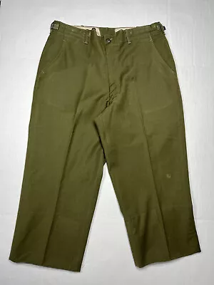 Vintage RARE US MILITARY PANTS Uniform Size REGULAR MEDIUM MEN ARMY USA Green • $19.99