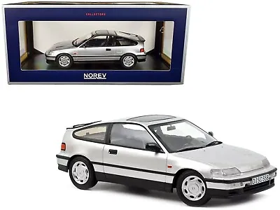 Norev 1:18 1990 Honda Crx Diecast Model Car Silver Metallic 188011 • $88