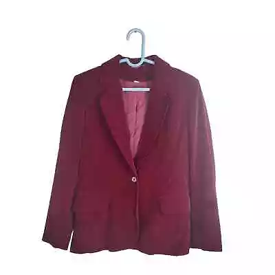 Mulberry Street Red Velvet Vintage One Button Blazer • $40