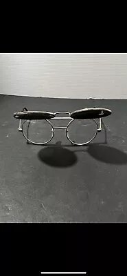 Vintage Round Flip Up Sunglasses Retro Steampunk Glasses • $40