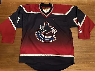 Vancouver Canucks KOHO Red NHL Reebok Hockey Jersey Official Size Large L • $104.99