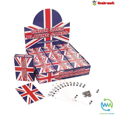 Pack Of Union Jack Flag Kings Coronation Souvenir Gift Coated Playing Cards UK • £2.99