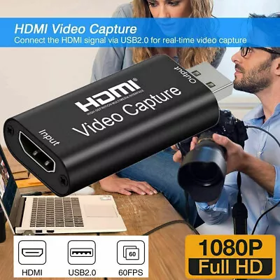 HDMI Video Capture Card Screen Record USB 3.0 1080P Game HD Video Capture Card • £7.39