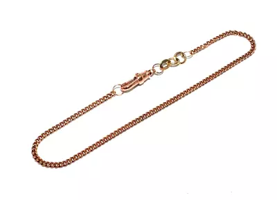 Ladies/womens Vintage 9ct 9 Carat Rose Gold 8  Curb Link Bracelet • £170